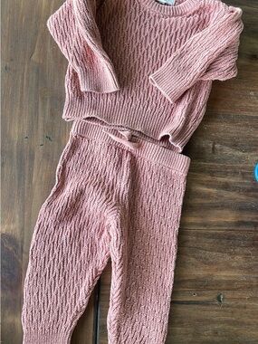 Jessica Simpson Cable-Knit Two-Piece Set in Rose
